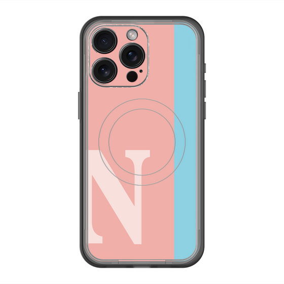 スリムプロテクションプレミアムケース with MagSafe［ オリジナル - initial color line - N pink ］