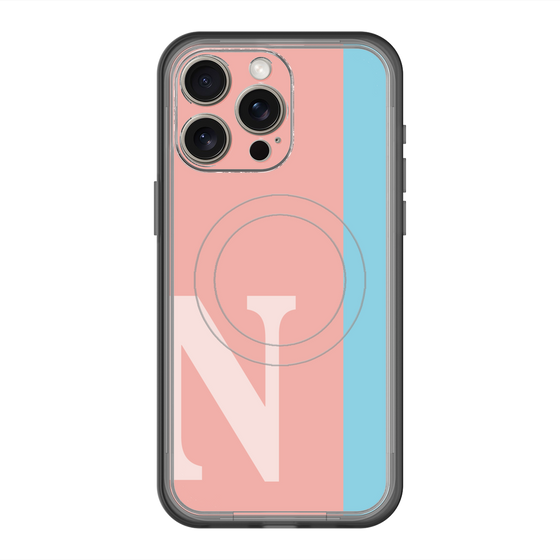 スリムプロテクションプレミアムケース with MagSafe［ オリジナル - initial color line - N pink ］