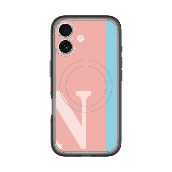 スリムプロテクションプレミアムケース with MagSafe［ オリジナル - initial color line - N pink ］