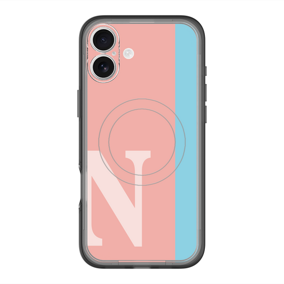 スリムプロテクションプレミアムケース with MagSafe［ オリジナル - initial color line - N pink ］
