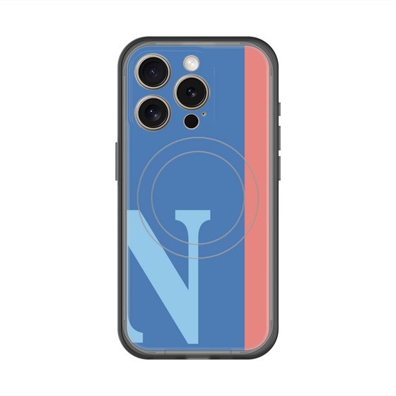 スリムプロテクションプレミアムケース with MagSafe［ オリジナル - initial color line - N blue ］
