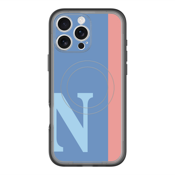 スリムプロテクションプレミアムケース with MagSafe［ オリジナル - initial color line - N blue ］