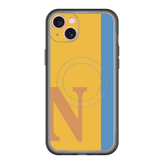 スリムプロテクションプレミアムケース with MagSafe［ オリジナル - initial color line - N orange ］