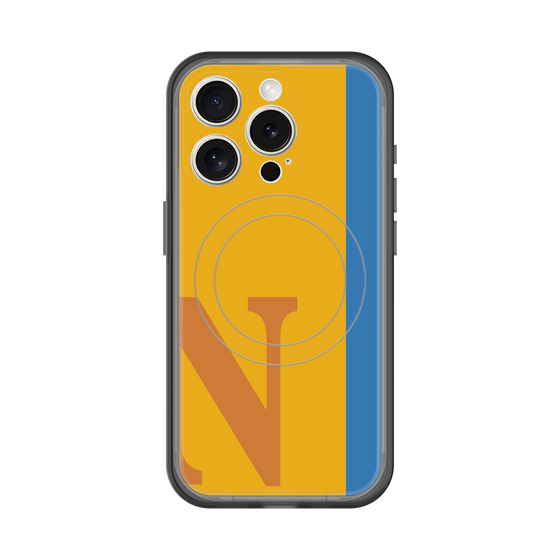 スリムプロテクションプレミアムケース with MagSafe［ オリジナル - initial color line - N orange ］
