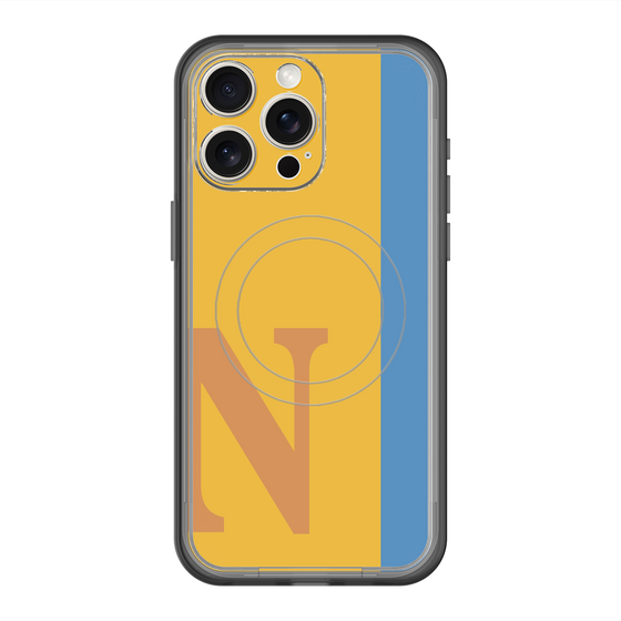 スリムプロテクションプレミアムケース with MagSafe［ オリジナル - initial color line - N orange ］