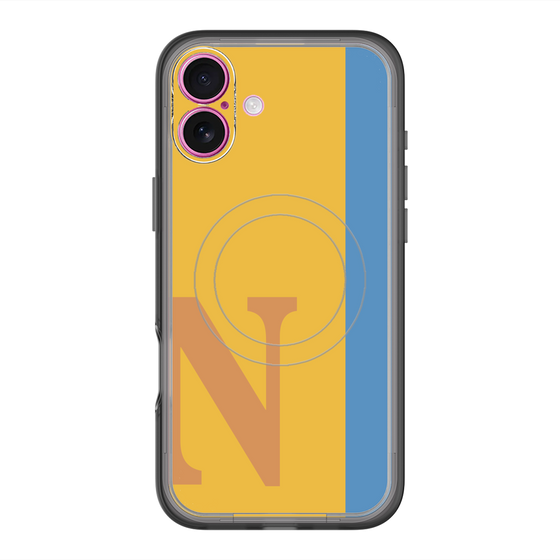 スリムプロテクションプレミアムケース with MagSafe［ オリジナル - initial color line - N orange ］