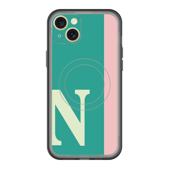 スリムプロテクションプレミアムケース with MagSafe［ オリジナル - initial color line - N green ］