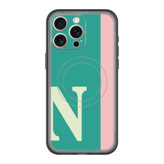 スリムプロテクションプレミアムケース with MagSafe［ オリジナル - initial color line - N green ］