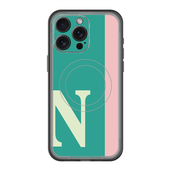 スリムプロテクションプレミアムケース with MagSafe［ オリジナル - initial color line - N green ］