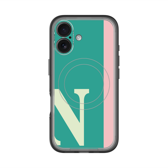スリムプロテクションプレミアムケース with MagSafe［ オリジナル - initial color line - N green ］