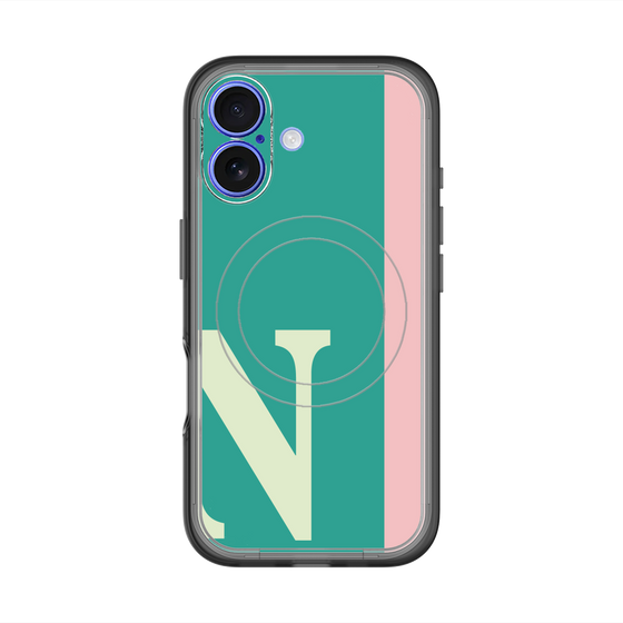 スリムプロテクションプレミアムケース with MagSafe［ オリジナル - initial color line - N green ］
