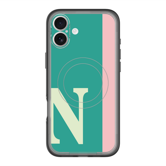 スリムプロテクションプレミアムケース with MagSafe［ オリジナル - initial color line - N green ］