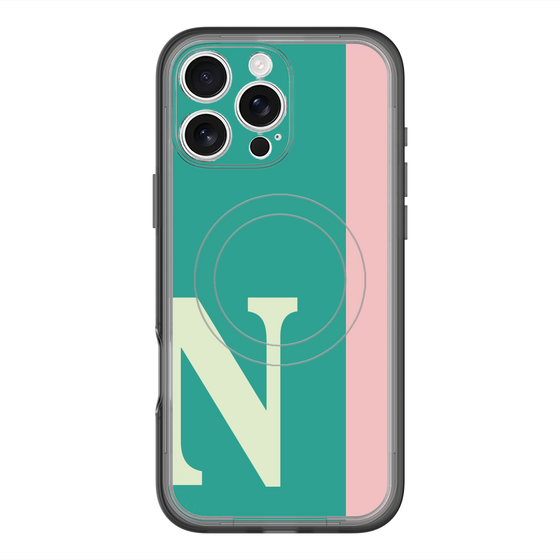 スリムプロテクションプレミアムケース with MagSafe［ オリジナル - initial color line - N green ］