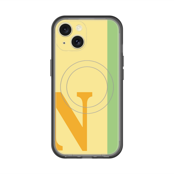 スリムプロテクションプレミアムケース with MagSafe［ オリジナル - initial color line - N yellow ］
