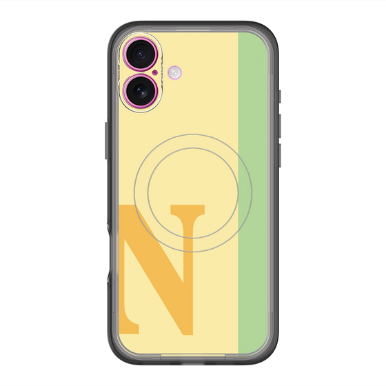スリムプロテクションプレミアムケース with MagSafe［ オリジナル - initial color line - N yellow ］