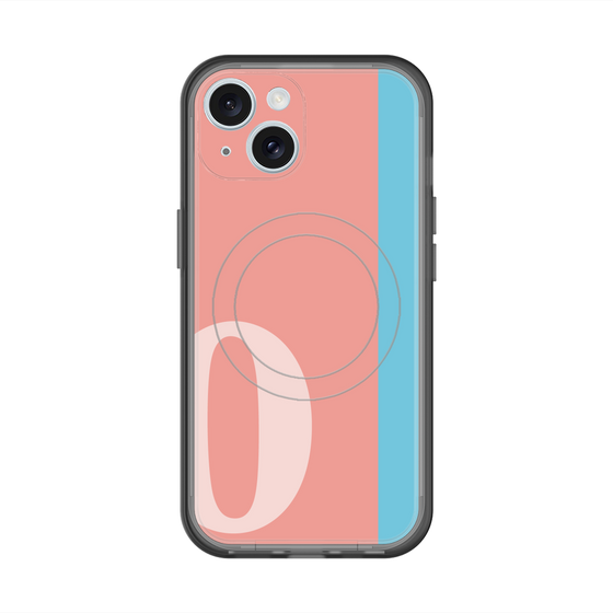 スリムプロテクションプレミアムケース with MagSafe［ オリジナル - initial color line - O pink ］