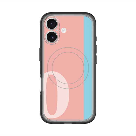 スリムプロテクションプレミアムケース with MagSafe［ オリジナル - initial color line - O pink ］