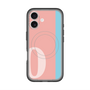 スリムプロテクションプレミアムケース with MagSafe［ オリジナル - initial color line - O pink ］