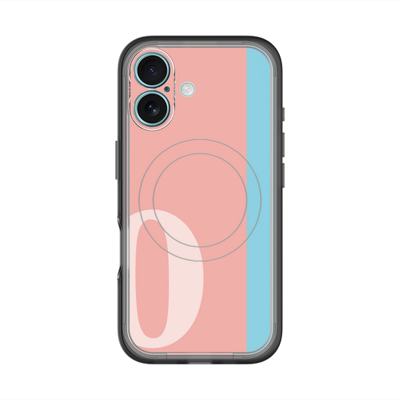 スリムプロテクションプレミアムケース with MagSafe［ オリジナル - initial color line - O pink ］
