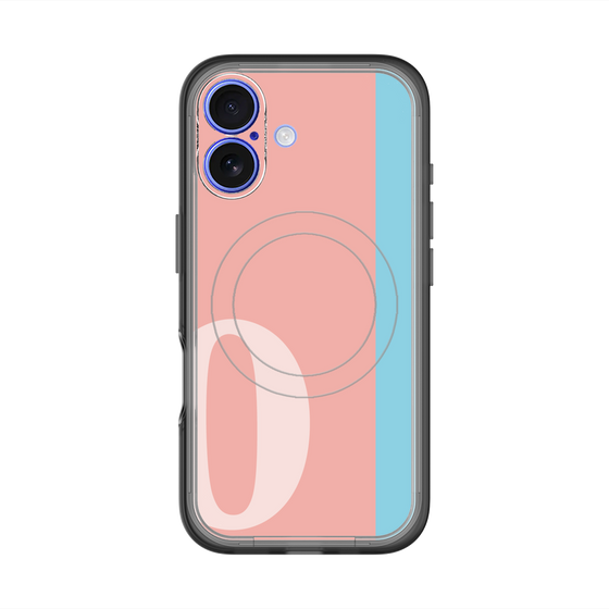 スリムプロテクションプレミアムケース with MagSafe［ オリジナル - initial color line - O pink ］