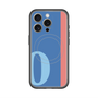 スリムプロテクションプレミアムケース with MagSafe［ オリジナル - initial color line - O blue ］
