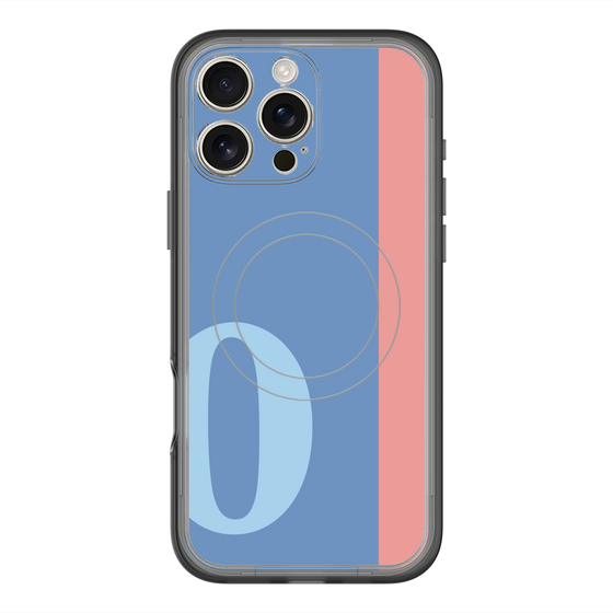 スリムプロテクションプレミアムケース with MagSafe［ オリジナル - initial color line - O blue ］