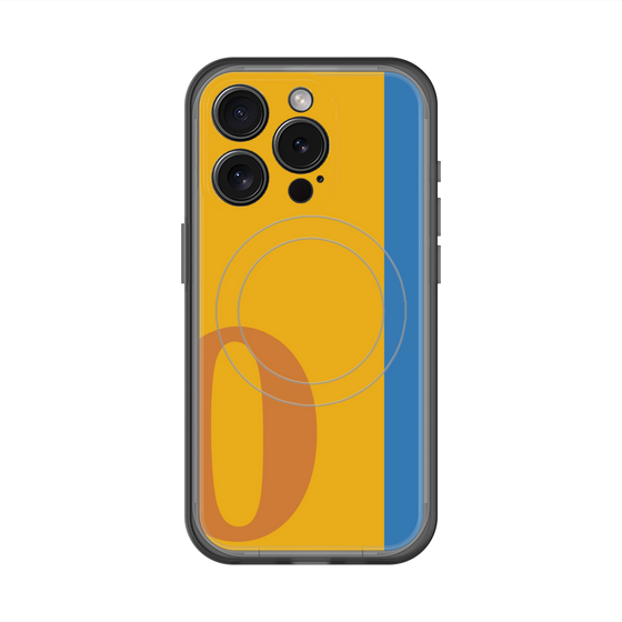 スリムプロテクションプレミアムケース with MagSafe［ オリジナル - initial color line - O orange ］