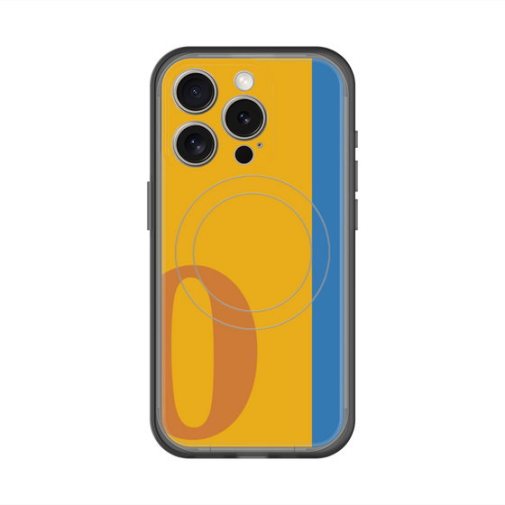 スリムプロテクションプレミアムケース with MagSafe［ オリジナル - initial color line - O orange ］