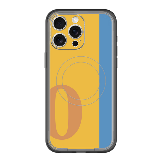 スリムプロテクションプレミアムケース with MagSafe［ オリジナル - initial color line - O orange ］