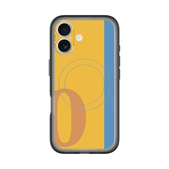 スリムプロテクションプレミアムケース with MagSafe［ オリジナル - initial color line - O orange ］