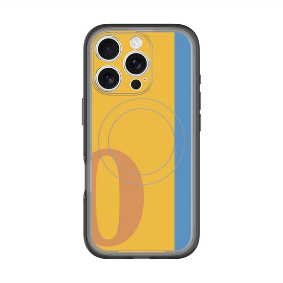 スリムプロテクションプレミアムケース with MagSafe［ オリジナル - initial color line - O orange ］