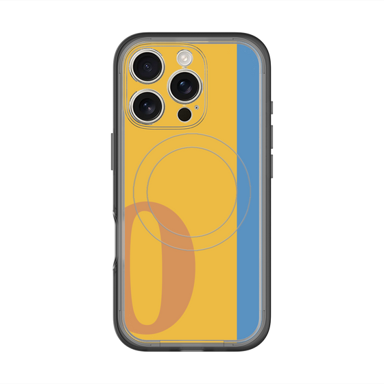 スリムプロテクションプレミアムケース with MagSafe［ オリジナル - initial color line - O orange ］
