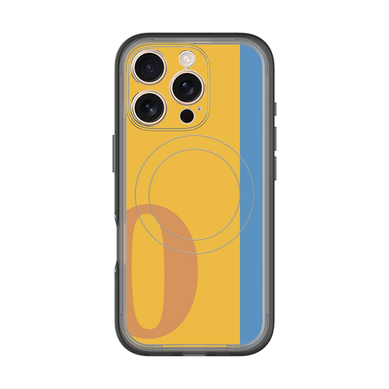 スリムプロテクションプレミアムケース with MagSafe［ オリジナル - initial color line - O orange ］