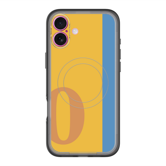 スリムプロテクションプレミアムケース with MagSafe［ オリジナル - initial color line - O orange ］