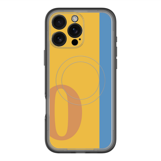 スリムプロテクションプレミアムケース with MagSafe［ オリジナル - initial color line - O orange ］