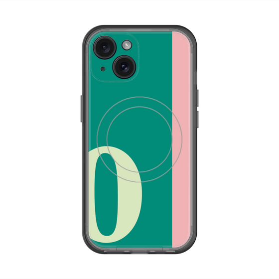 スリムプロテクションプレミアムケース with MagSafe［ オリジナル - initial color line - O green ］