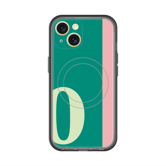 スリムプロテクションプレミアムケース with MagSafe［ オリジナル - initial color line - O green ］