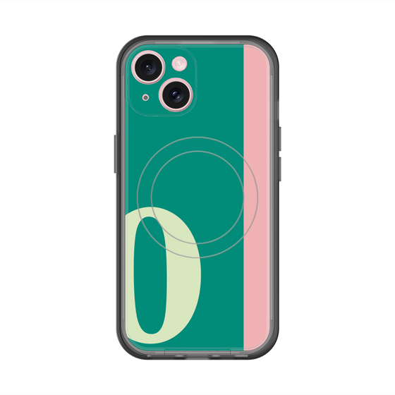 スリムプロテクションプレミアムケース with MagSafe［ オリジナル - initial color line - O green ］
