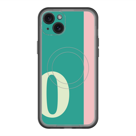 スリムプロテクションプレミアムケース with MagSafe［ オリジナル - initial color line - O green ］