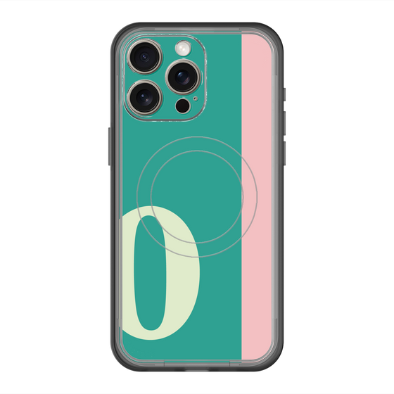 スリムプロテクションプレミアムケース with MagSafe［ オリジナル - initial color line - O green ］