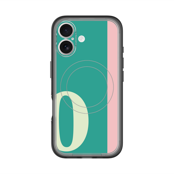 スリムプロテクションプレミアムケース with MagSafe［ オリジナル - initial color line - O green ］