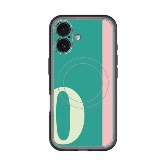 スリムプロテクションプレミアムケース with MagSafe［ オリジナル - initial color line - O green ］