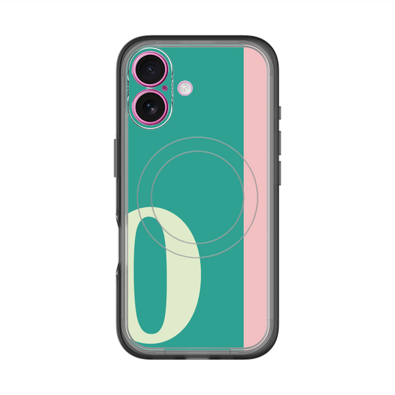 スリムプロテクションプレミアムケース with MagSafe［ オリジナル - initial color line - O green ］