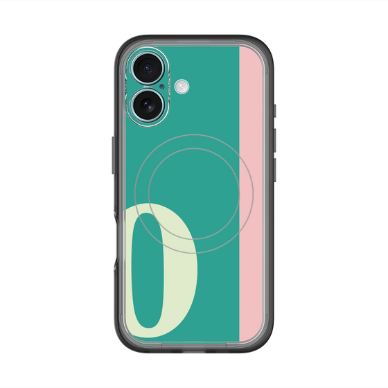 スリムプロテクションプレミアムケース with MagSafe［ オリジナル - initial color line - O green ］