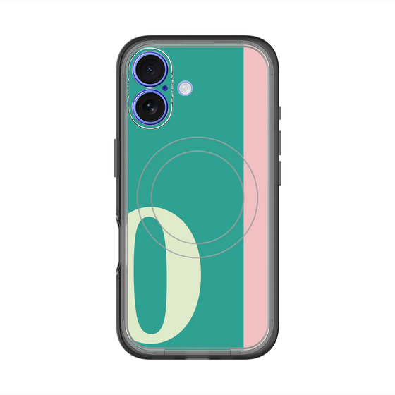 スリムプロテクションプレミアムケース with MagSafe［ オリジナル - initial color line - O green ］
