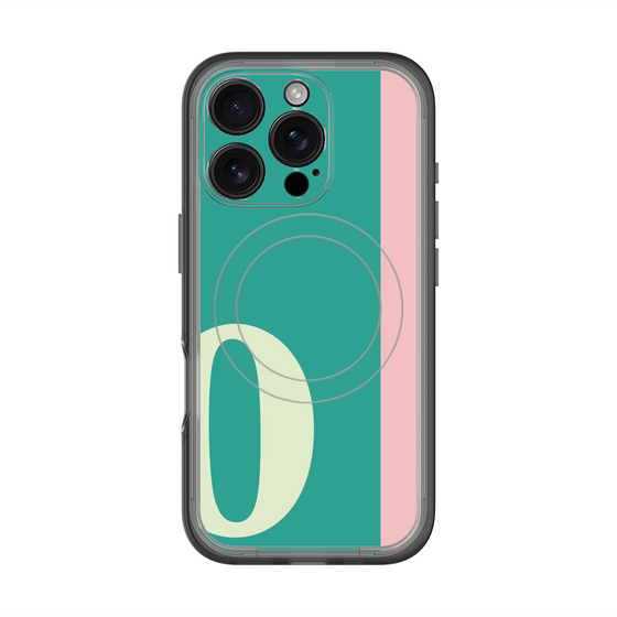 スリムプロテクションプレミアムケース with MagSafe［ オリジナル - initial color line - O green ］
