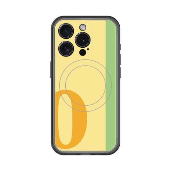 スリムプロテクションプレミアムケース with MagSafe［ オリジナル - initial color line - O yellow ］