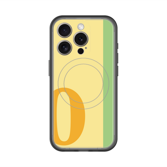 スリムプロテクションプレミアムケース with MagSafe［ オリジナル - initial color line - O yellow ］