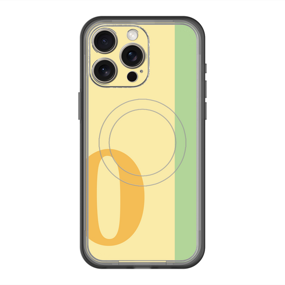 スリムプロテクションプレミアムケース with MagSafe［ オリジナル - initial color line - O yellow ］
