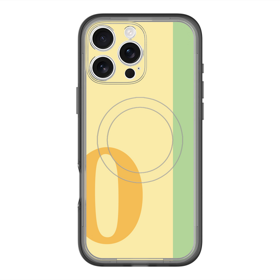 スリムプロテクションプレミアムケース with MagSafe［ オリジナル - initial color line - O yellow ］